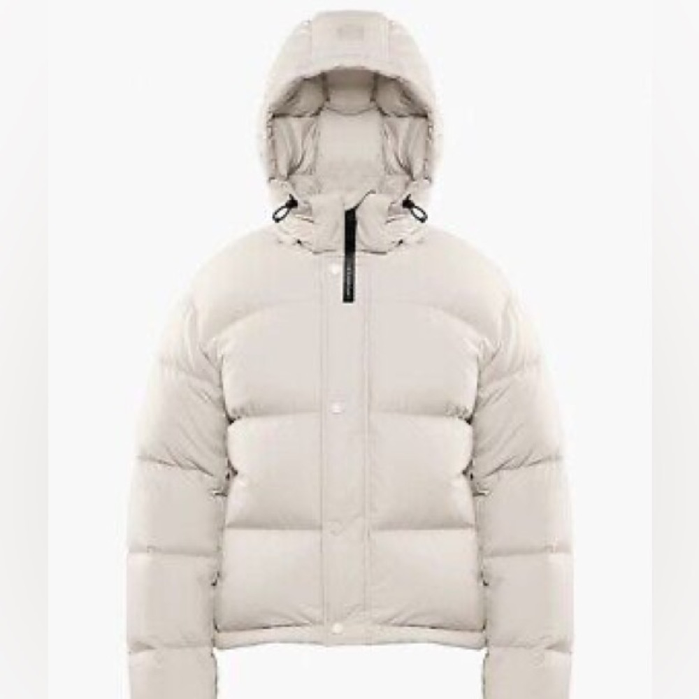 Aritzia Super Puff Shorty in Matte Pearl